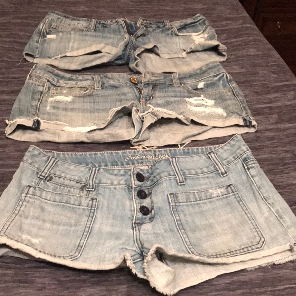 3 Pairs American Eagle jean shorts